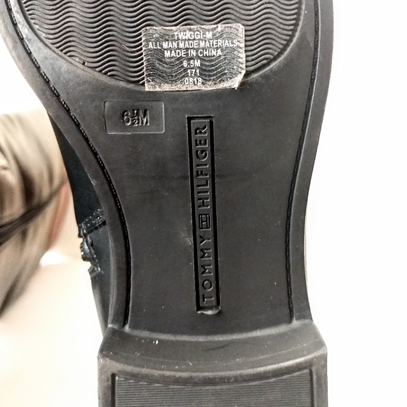 Tommy Hilfiger Black & Brown Fashion Riding Boots - Picture 11 of 11